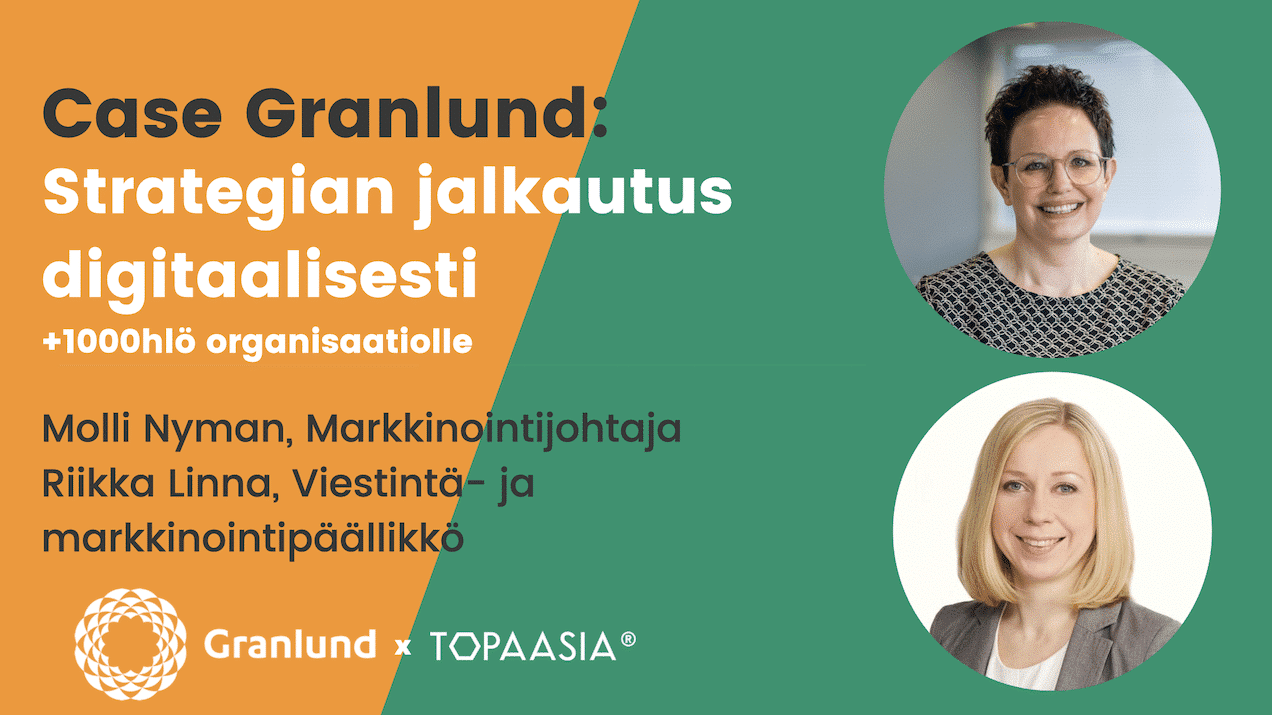 Case Granlund:  Strategian jalkautus digitaalisesti +1000hlö organisaatiolle