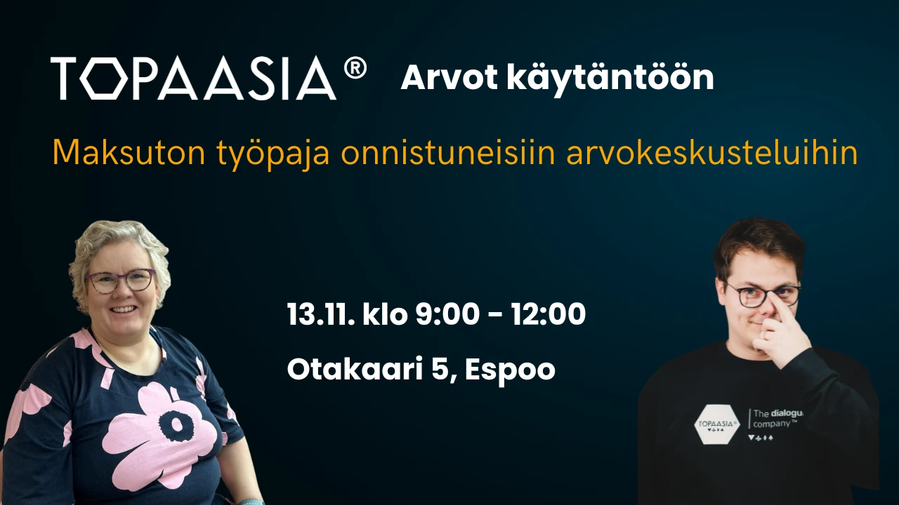 Arvot käytäntöön -maksuton työpaja