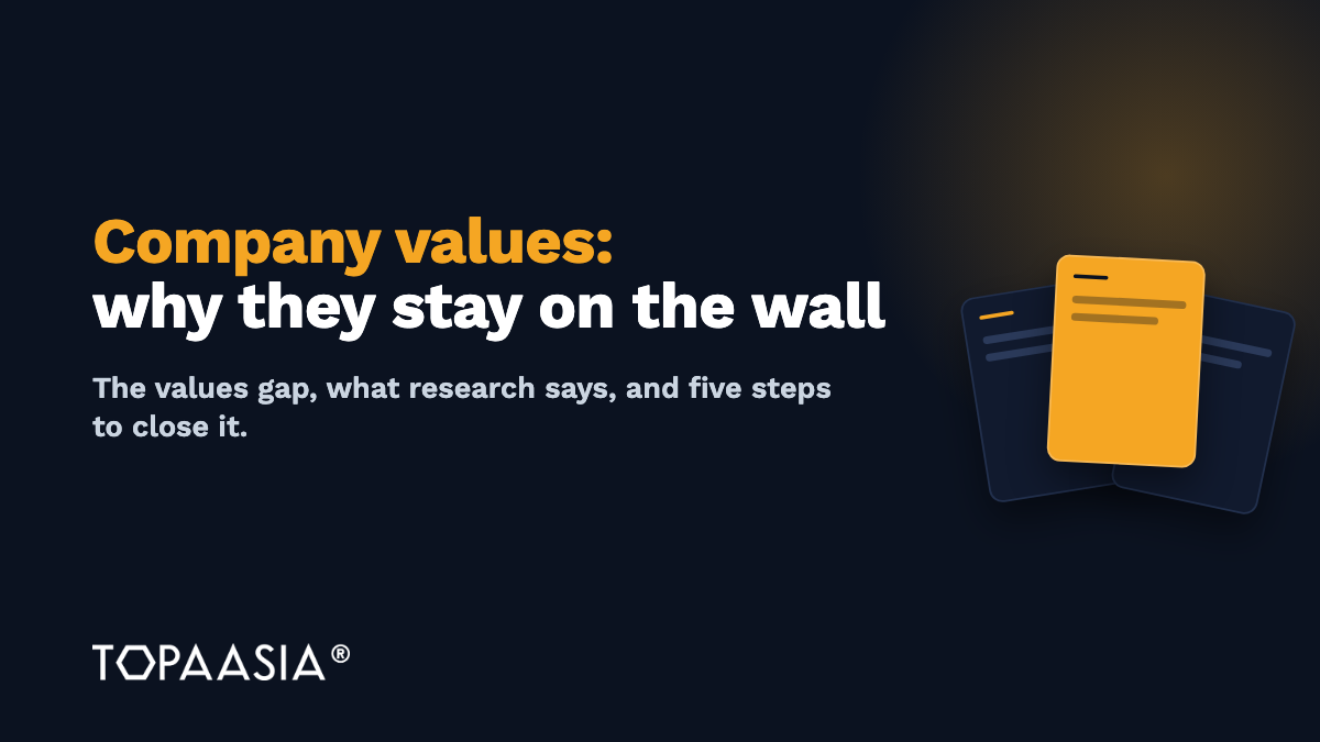 Company values: why they stay on the wall and how to close the values gap