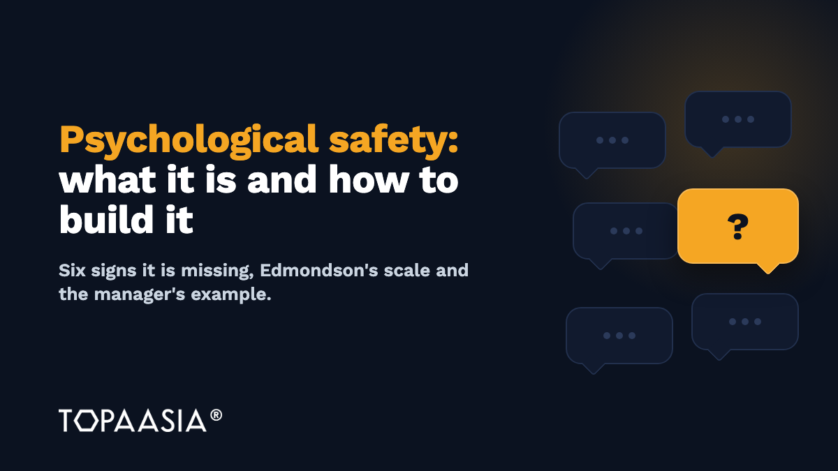 Psychological safety at work: what it is, how to spot its absence and how to build it
