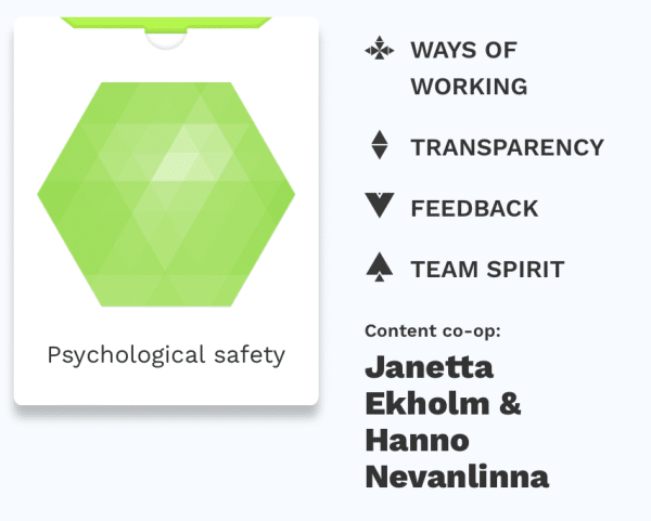 Psychological safety game